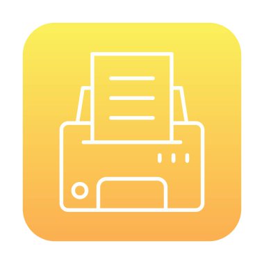 Yazıcı simgesi vektör illüstrasyonu