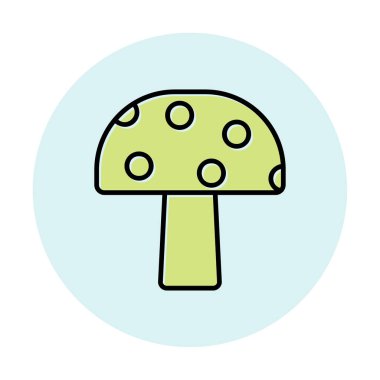 İzole edilmiş arkaplanda mantar simgesi