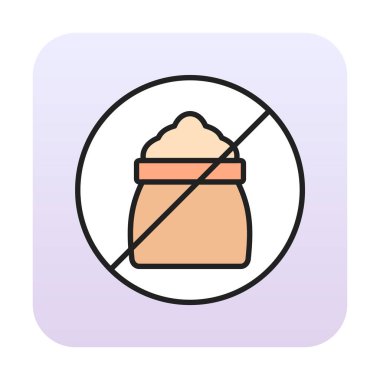 Şeker işareti yok, vektör illüstrasyonu  