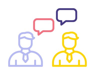 Basit Çalışma İletişim simgesi, vektör illüstrasyonu