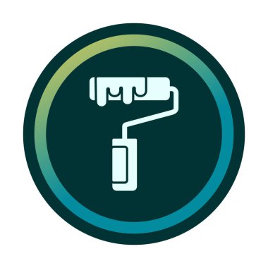 Modern Paint Roller simgesinin vektör çizimi              