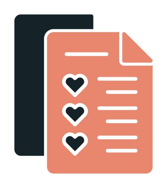 Dilek listesi. Web simgesi basit illüstrasyon 