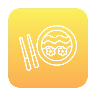 Ramen Web simgesi, vektör illüstrasyonu