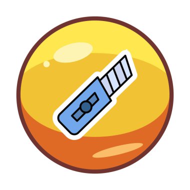 Basit düz kesiciler. Web simgesi çizimi tasarımı