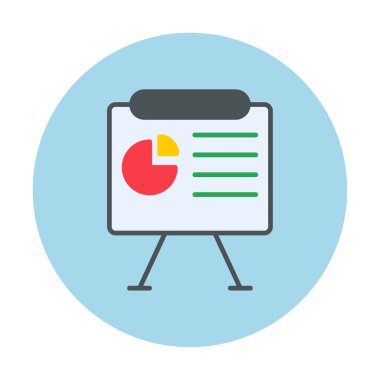 Sunum tahtası simgesi, vektör illüstrasyonu   