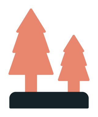 Orman ikonu vektör illüstrasyonu 