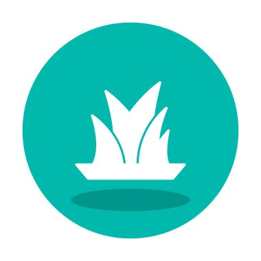 Çim simgesi, vektör illüstrasyonu 