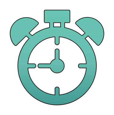 Alarm saati web simgesi, vektör illüstrasyonu