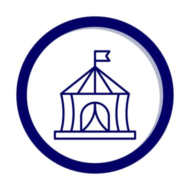 sirk çadırı simge vektör çizim