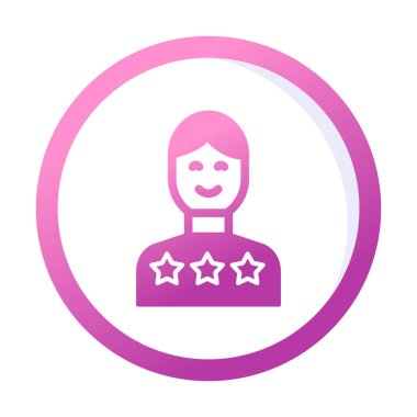 Müşteri memnuniyeti derecelendirme simgesi, vektör illüstrasyonu  