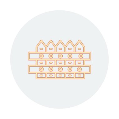 çit web simgesi, vektör çizim 