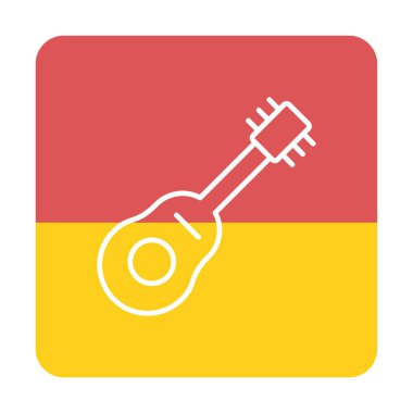 Basit tasarım grafik gitar resimlemesi 