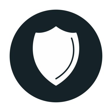 Kalkan yassı ikon vektör çizimi