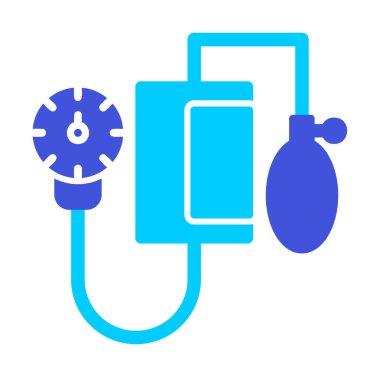 Basit Kan basıncı ölçüm simgesi, vektör illüstrasyonu