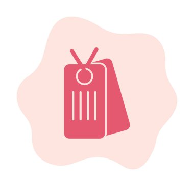 Köpek etiketi vektör simgesi, vektör illüstrasyonu