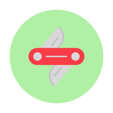 İsviçre bıçak ikonu vektörü beyaz arkaplanda izole edildi 