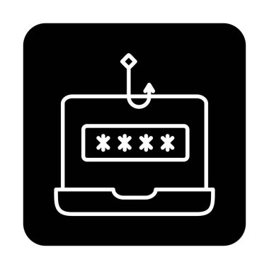 Basit Phishing simgesi, düz tasarım illüstrasyon