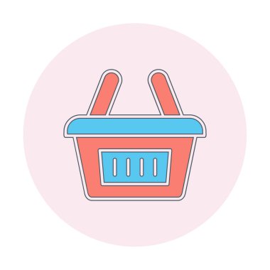 Alışveriş arabası ikon vektör illüstrasyonu 