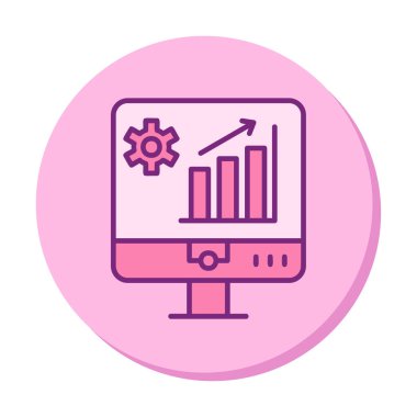 Pazar analiz simgesi vektör illüstrasyonu