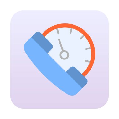 Basit 24 Saat Telefon Desteği simgesi, vektör illüstrasyonu