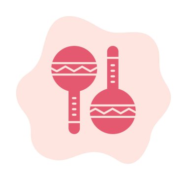 maracas simgesi vektör illüstrasyonu