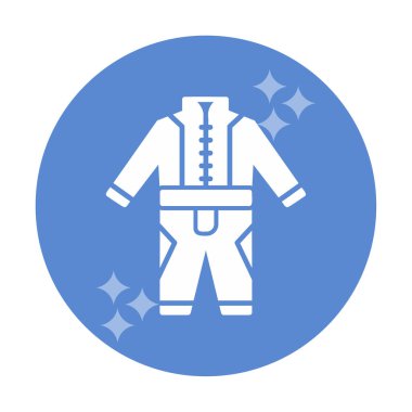 Race Suit web simgesi, vektör illüstrasyonu