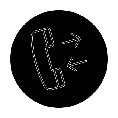 Basit telefon numarası simgesi vektör illüstrasyonu  