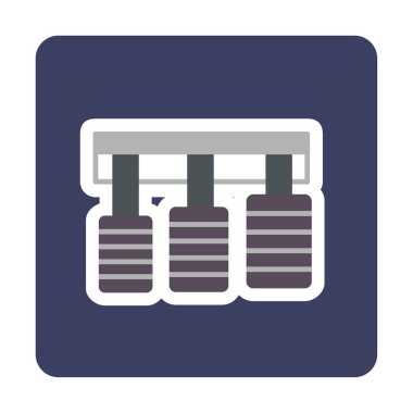 Araba pedalları web tasarım ikonu. Beyaz arkaplanda vektör illüstrasyonu