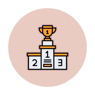 Basit Şampiyon simgesi, vektör illüstrasyonu