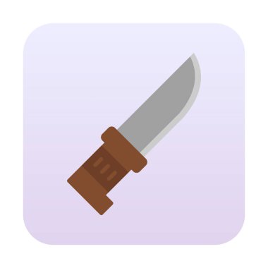 Beyaz arkaplanda izole edilmiş bıçak vektör simgesi 