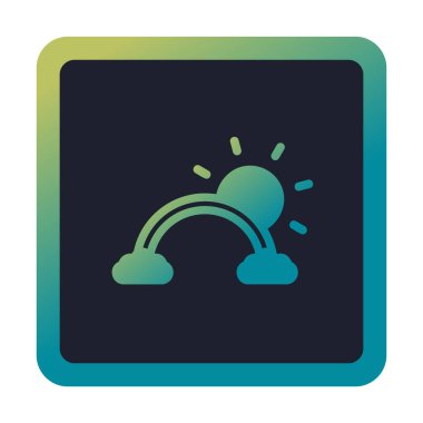 Basit Gökkuşağı simgesi, vektör illüstrasyonu