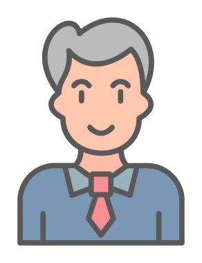 Profesör Web simgesi, vektör illüstrasyonu