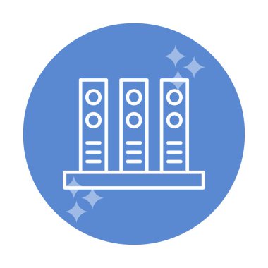 Ofis klasörleri simgesi, vektör illüstrasyonunu arşivle 