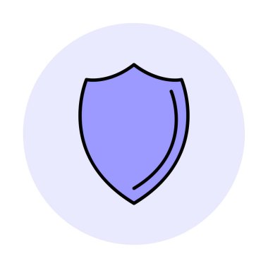 Kalkan yassı ikon vektör çizimi