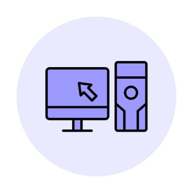 kişisel bilgisayar simgesi, vektör illüstrasyonu basit tasarım