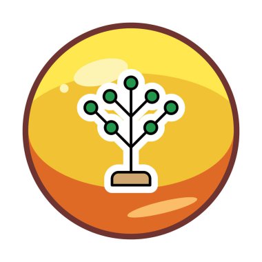 Basit filogenetik simge, vektör illüstrasyonu