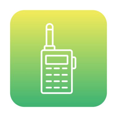 Basit düz telsiz vektör illüstrasyon tasarımı