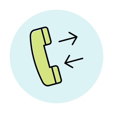 Basit telefon numarası simgesi vektör illüstrasyonu  