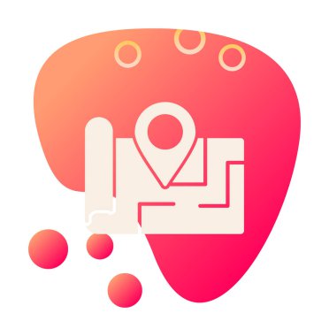 Konum iğnesi, vektör illüstrasyonlu harita simgesi