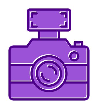 fotoğraf makinesi simgesi, vektör illüstrasyonu