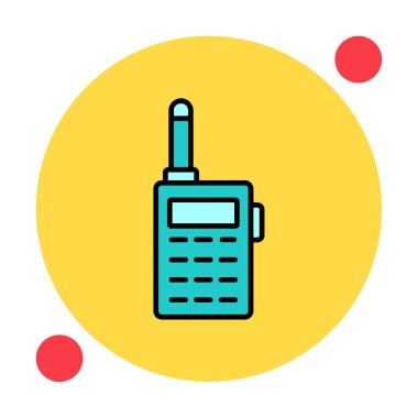 Basit düz telsiz vektör illüstrasyon tasarımı