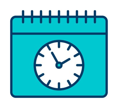 Beyaz arka plan üzerinde izole zamanlama simgesini