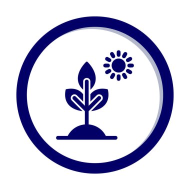 Biyoloji Bitki ana hatları simgesi beyaz arkaplanda izole edildi