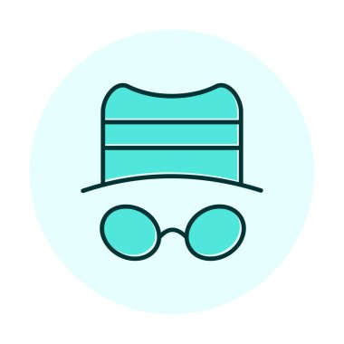 Basit casus yazılım simgesi, vektör illüstrasyonu