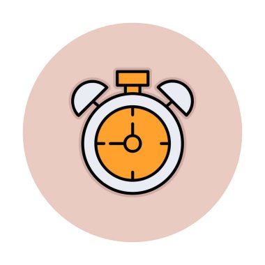 Alarm saati web simgesi, vektör illüstrasyonu