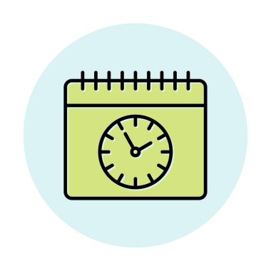 Beyaz arka plan üzerinde izole zamanlama simgesini