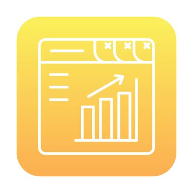 büyüme grafik simgesini, vektör çizim