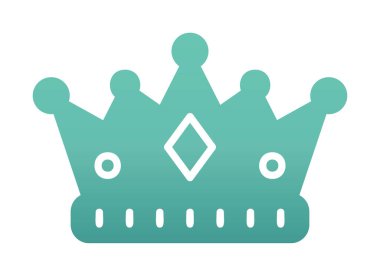 Taç düz simge vektör çizim