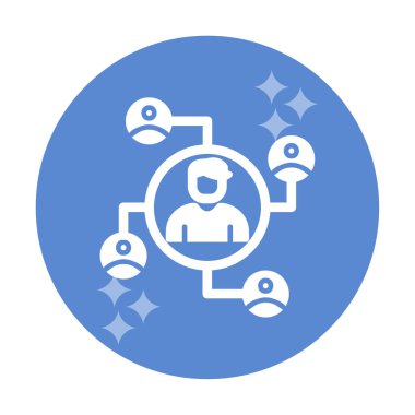 Basit düz sosyal ağ simgesi işareti