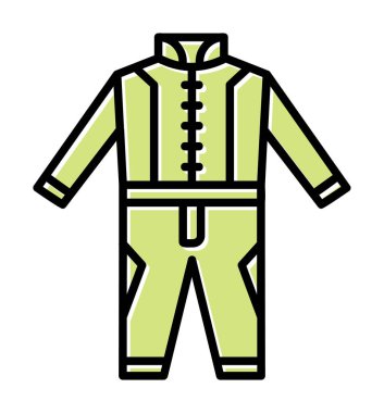 Race Suit web simgesi, vektör illüstrasyonu